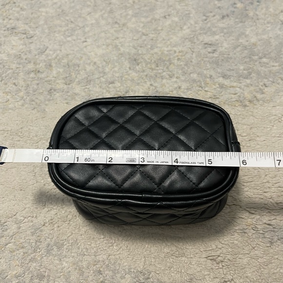 Brand New Faux Leather Quilted Coin Case/Make -Up Case In Black 6” X 4” X 2.5” - Picture 4 of 9